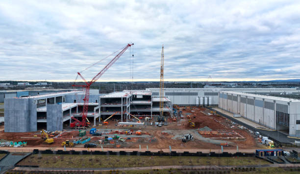 data center being constructed in ashburn, virginia.